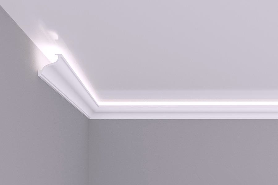 Потолочный плинтус со светодиодной подсветкой фото